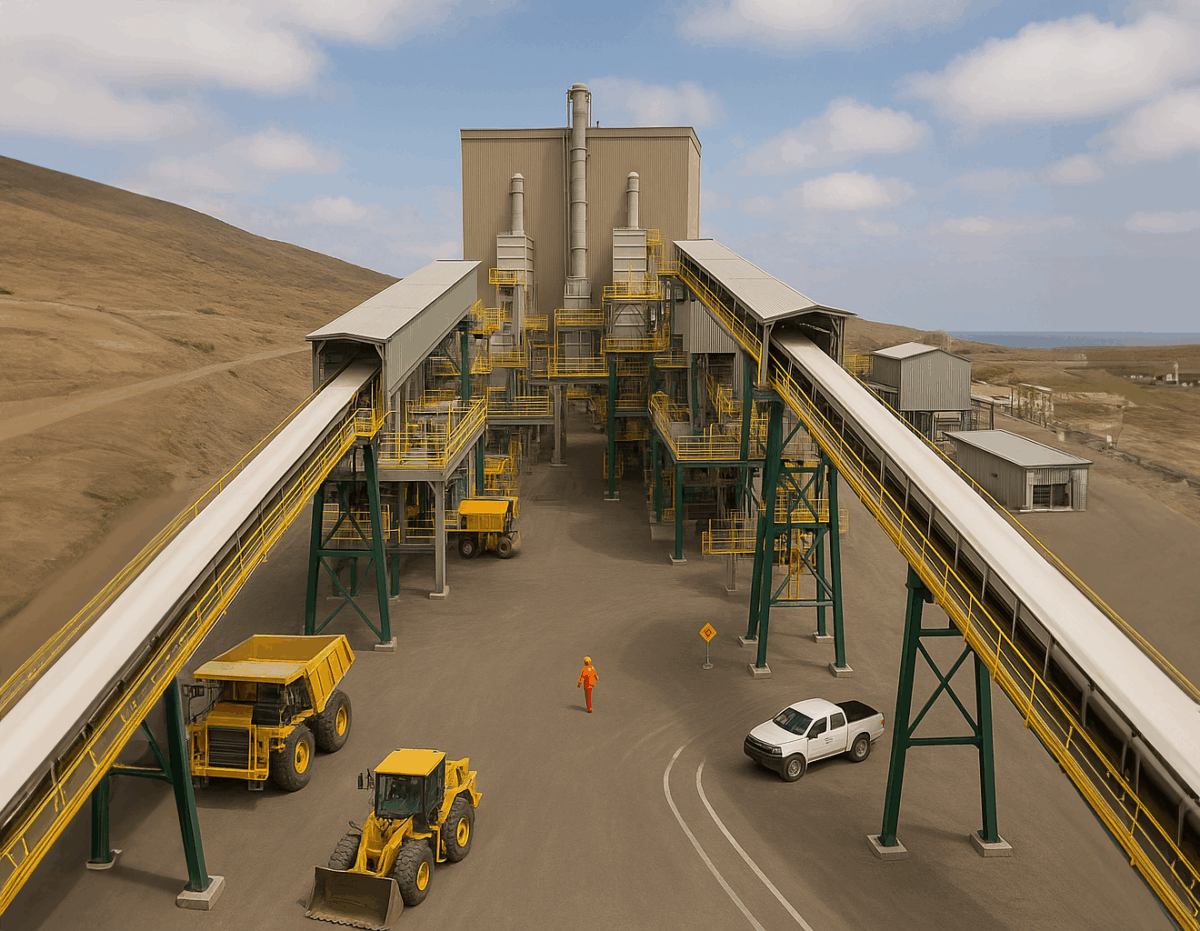 Planta de procesamiento de minería no metálica (generao IA)