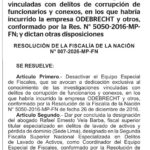 Desactivan Equipos Especiales de la Fiscalía sobre los casos Lava Jato, Cuellos Blancos, Eficcop y Eficavit