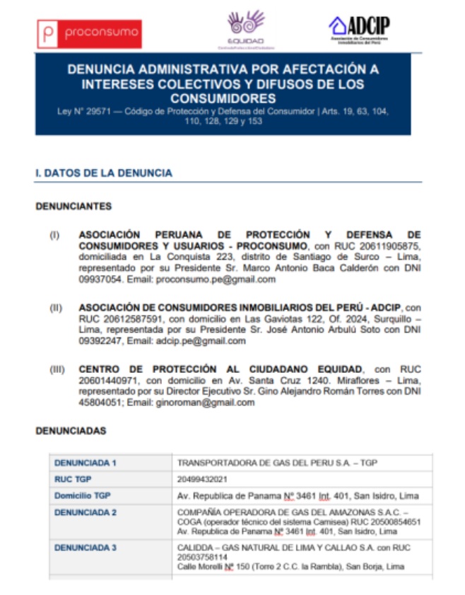 Denuncia contra Indecopi