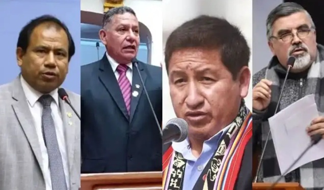 Edgar Tello, Esdras Medina, Guido Bellido y Alex Paredes