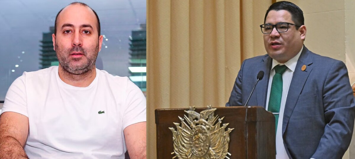 Fernando Cerimedo y fiscal Roger Mariaca