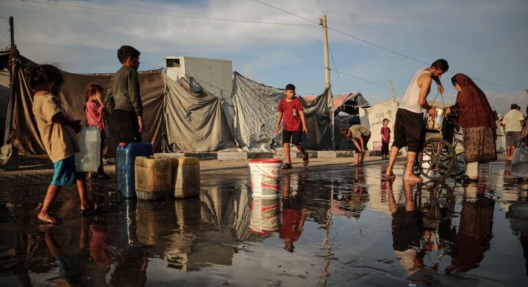 Palestinos en Gaza
